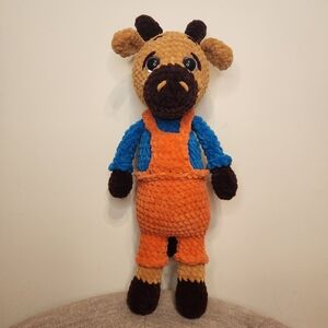 Handmade Plush Bull Toy